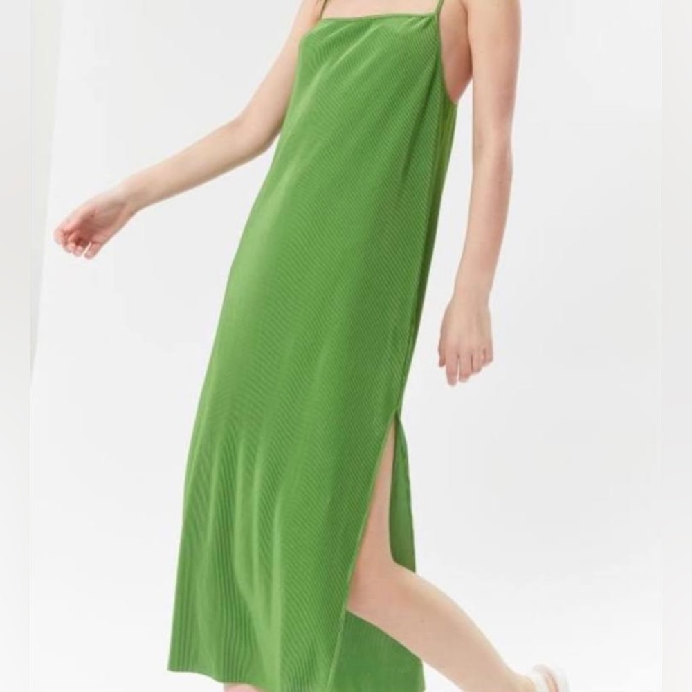 Urban Outfitters Green Double Slit Maxi Dress